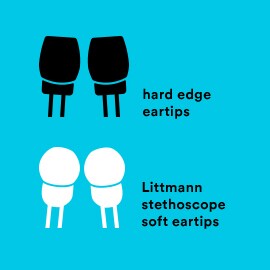 一對好的耳竇應能順利且輕鬆的密封在您的耳朵裡，3M™ Littmann® 使用柔軟密封軟式耳竇，提供持久舒適、密閉且耐用的聽診感受。